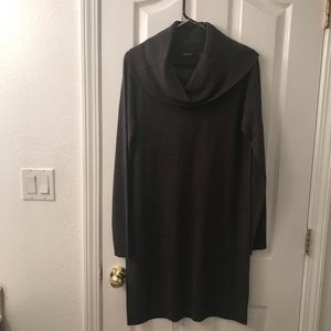 Dark gray sweater dress